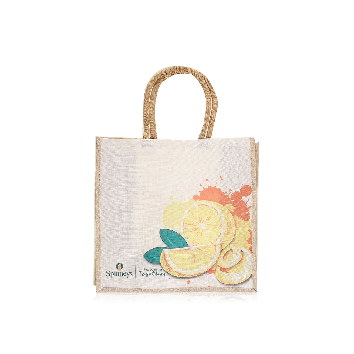 Spinneys Juco Bags Lemon Print 42 x 40x 21cm