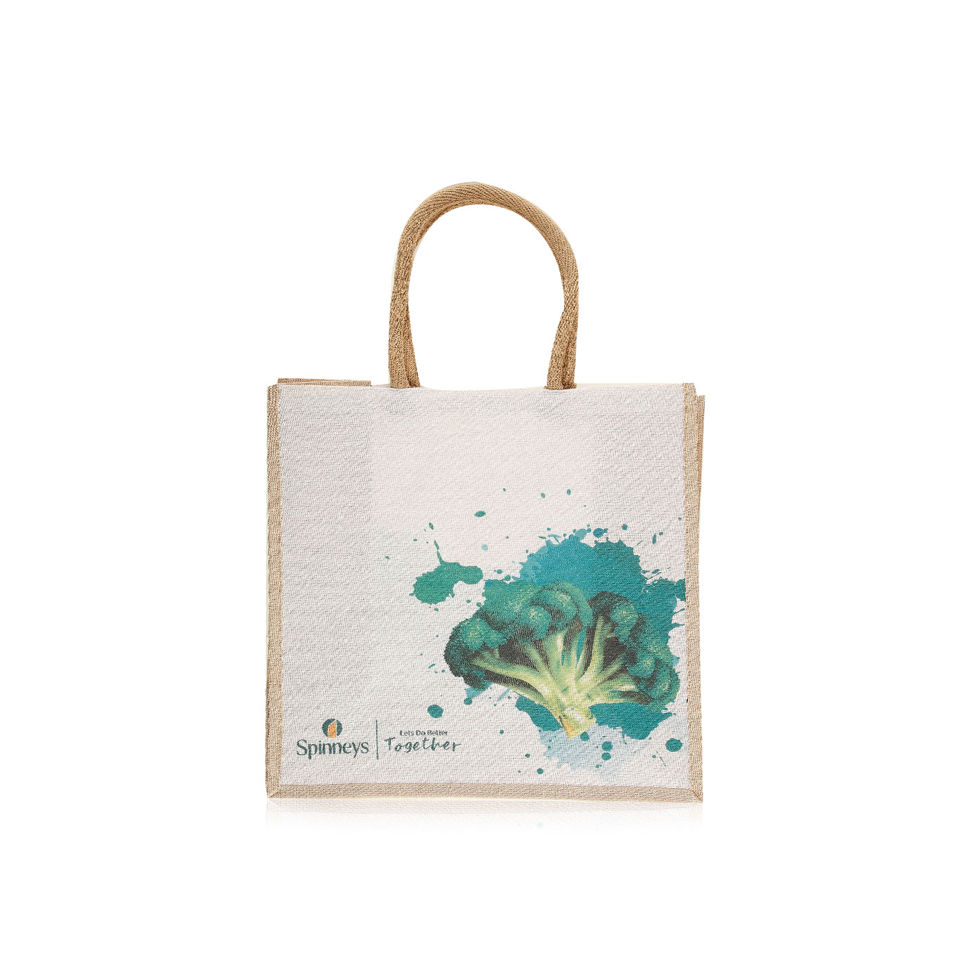Spinneys Juco Bags Broccoli Print 42 x 40x 21cm