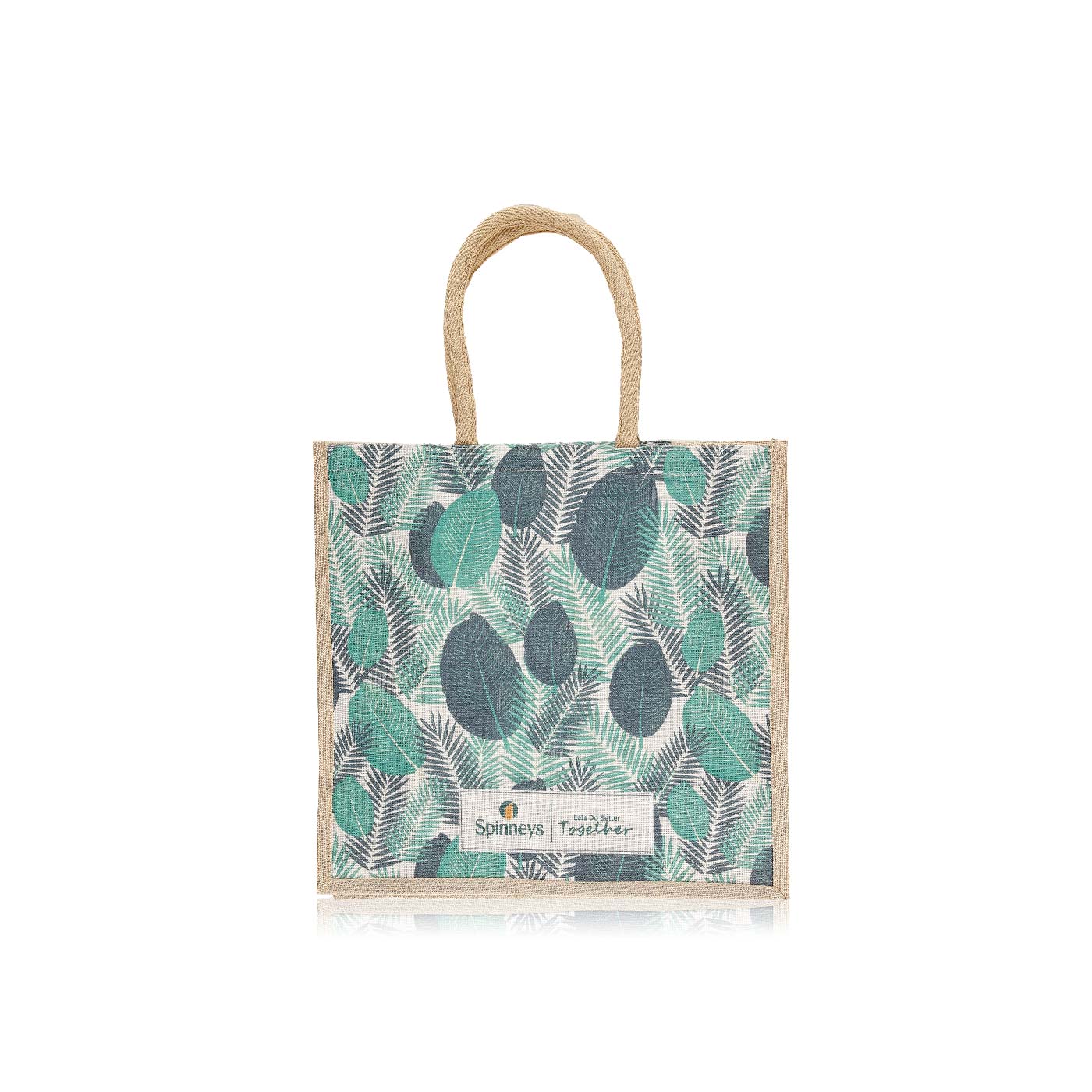 Spinneys Juco Bags Leaf Print 42 x 40x 21cm