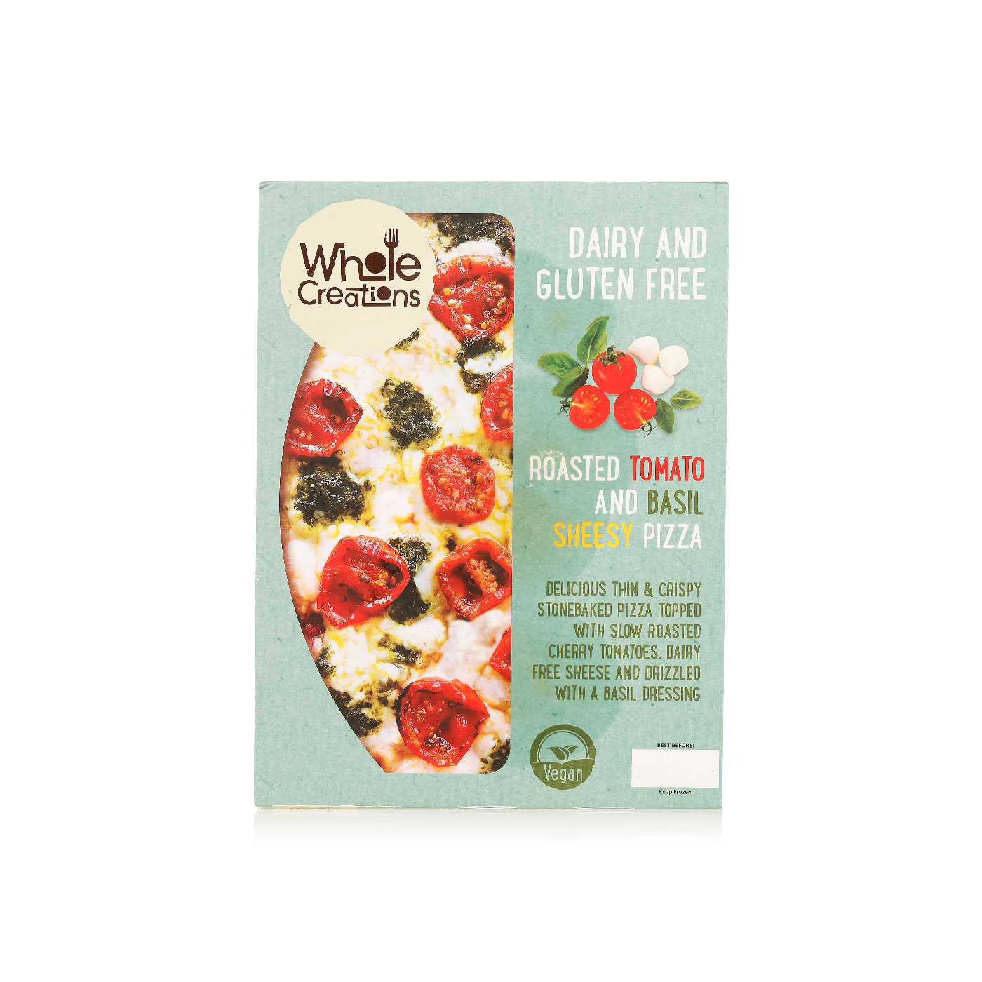 Whole Creations Frozen Roasted Tomato & Basil Sheesy Pizza 275G