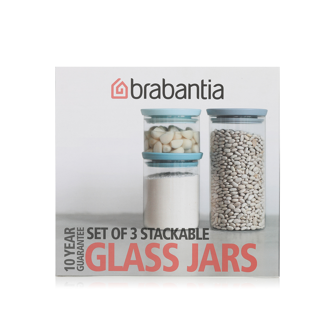 Brabantia Stackable Glass Jar Set of 3
