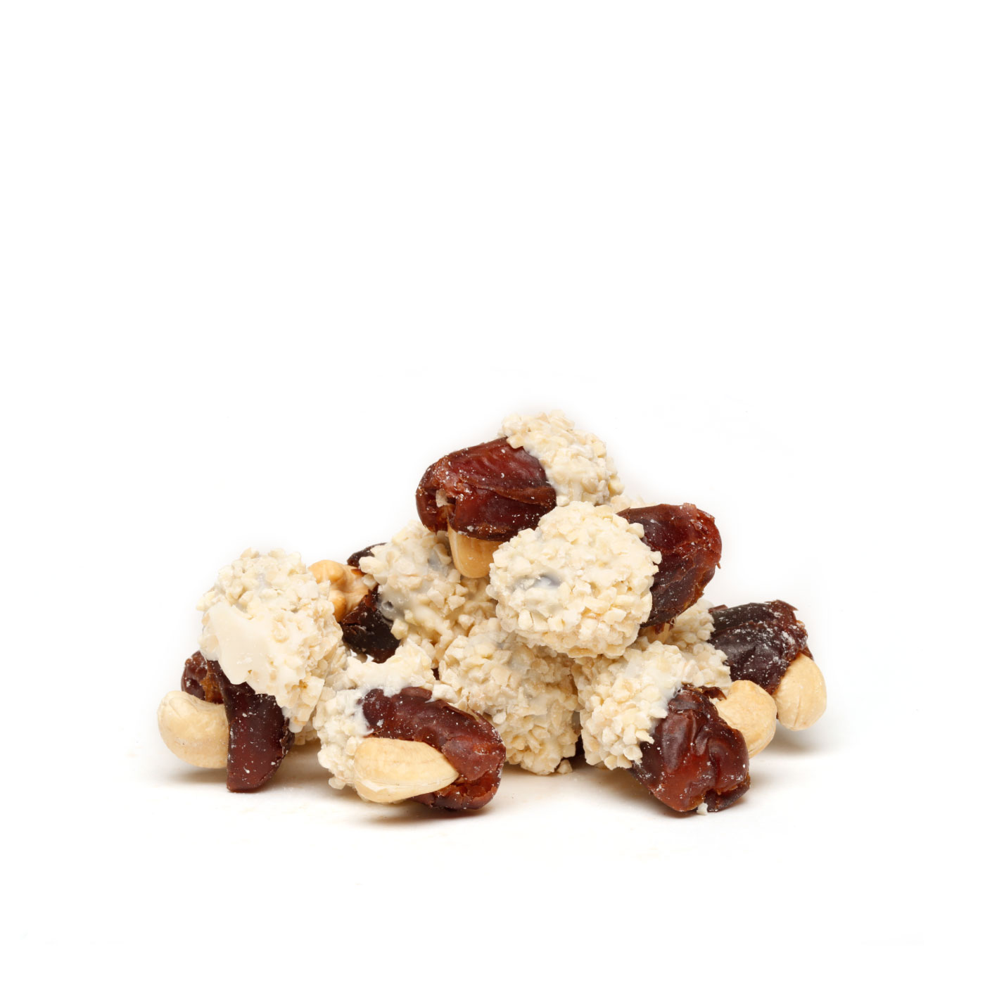 Assorted Sliced Coated Dates with Almonds