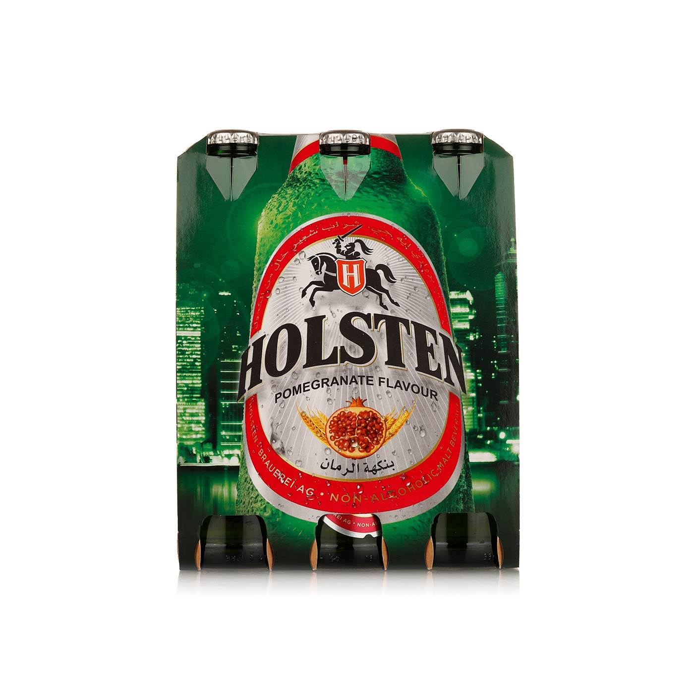 Holsten non alcoholic malt beverage pomegranate bottle 6 x 330ml