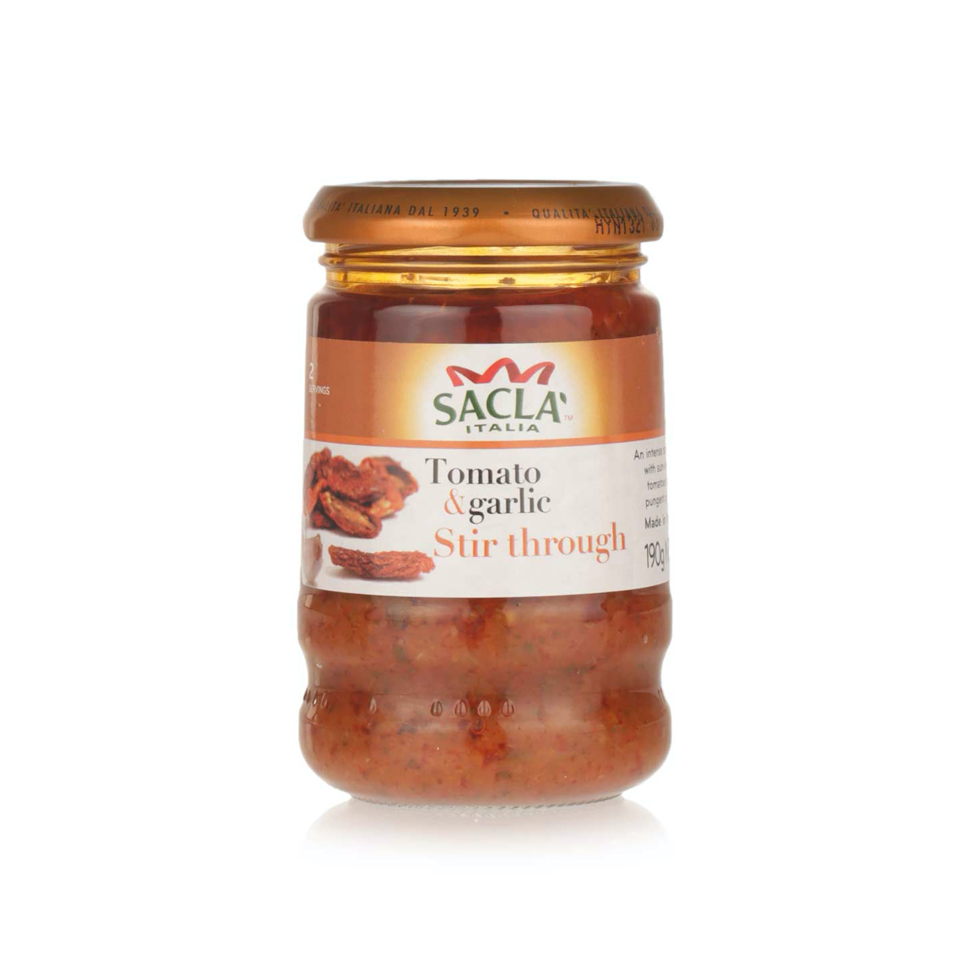 Sacla tomato & garlic stir through sauce 190g - Spinneys UAE