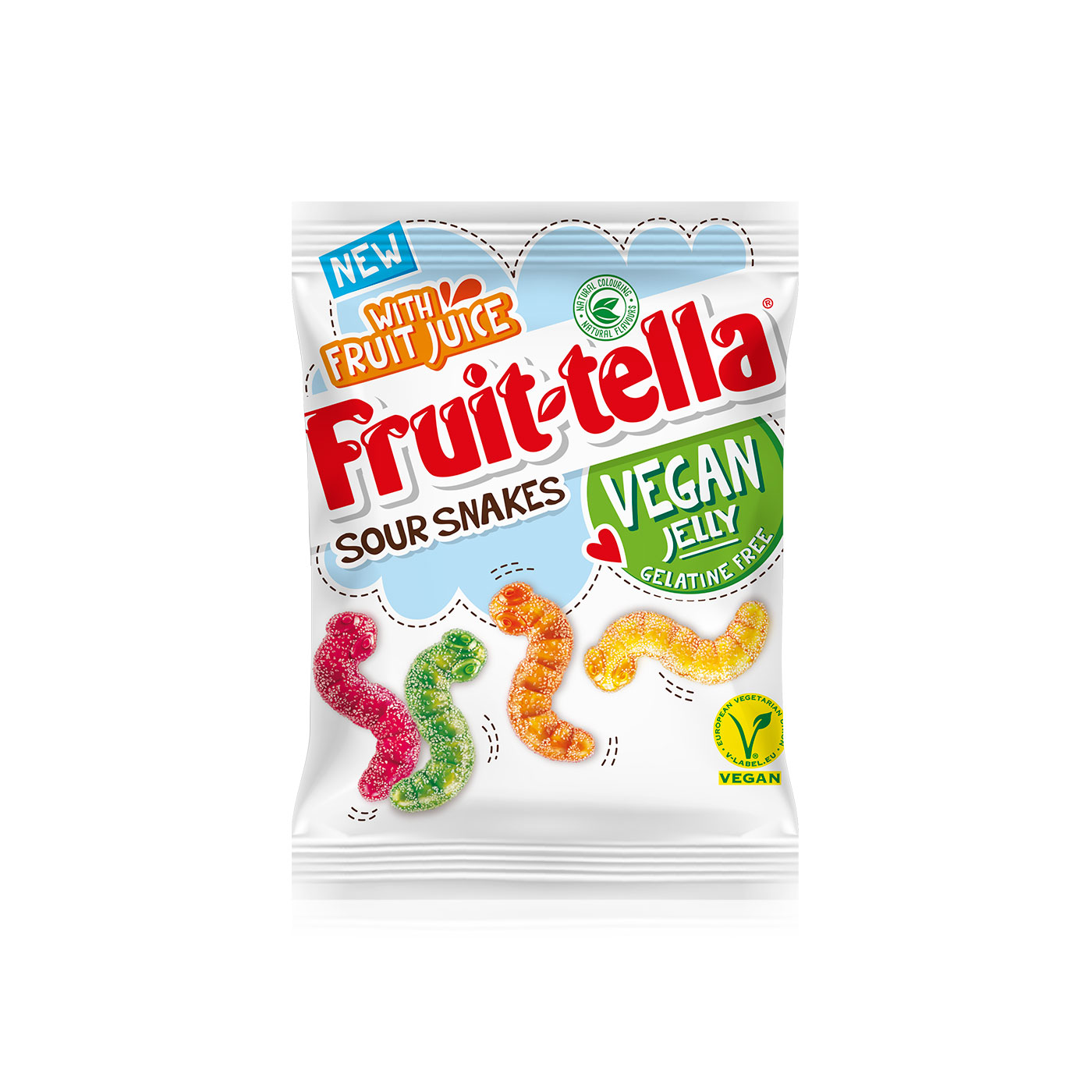 Fruit-Tella Jelly Sour Snakes 150g