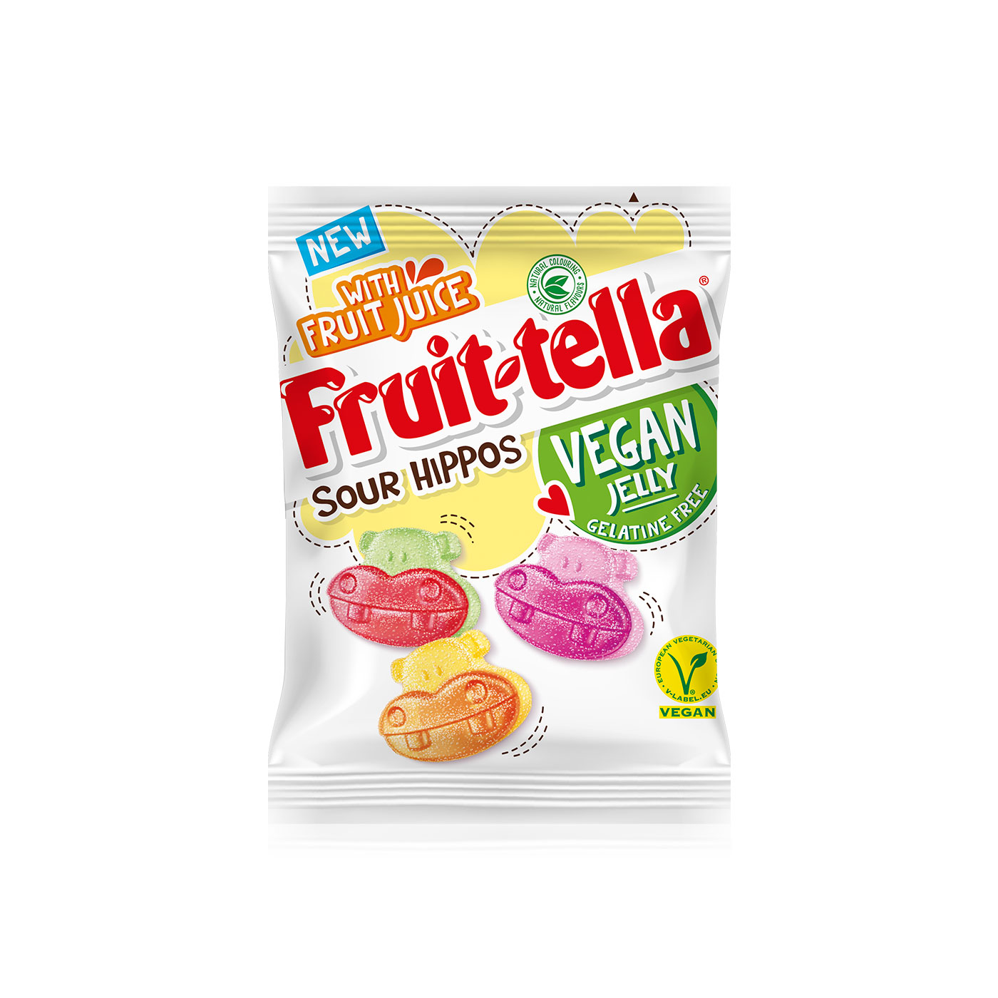 Fruit-Tella Vegan Jelly Sour Hippos 150g