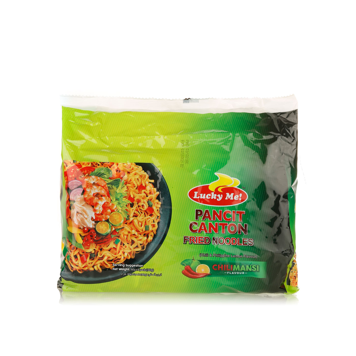 Lucky Me Pancit Canton Chilli and Citrus Fried Noodles 6 x 60g
