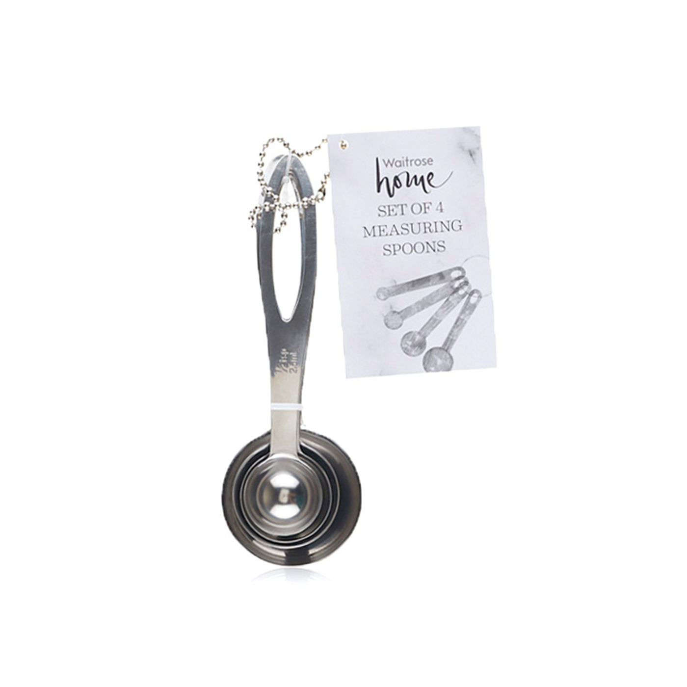 Waitrose Stainless Steel Measuring Spoon Set x 4