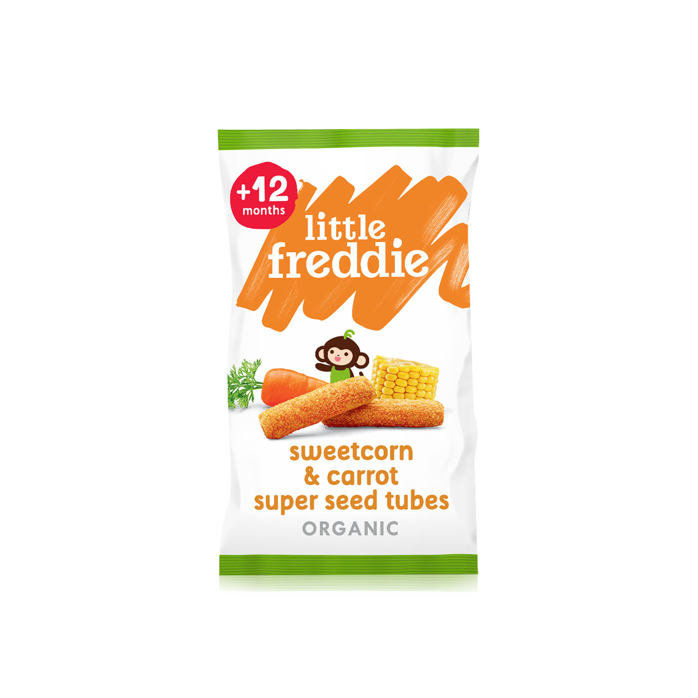 Little Freddie Sweetcorn and Carrot Superseed Tubes 44g