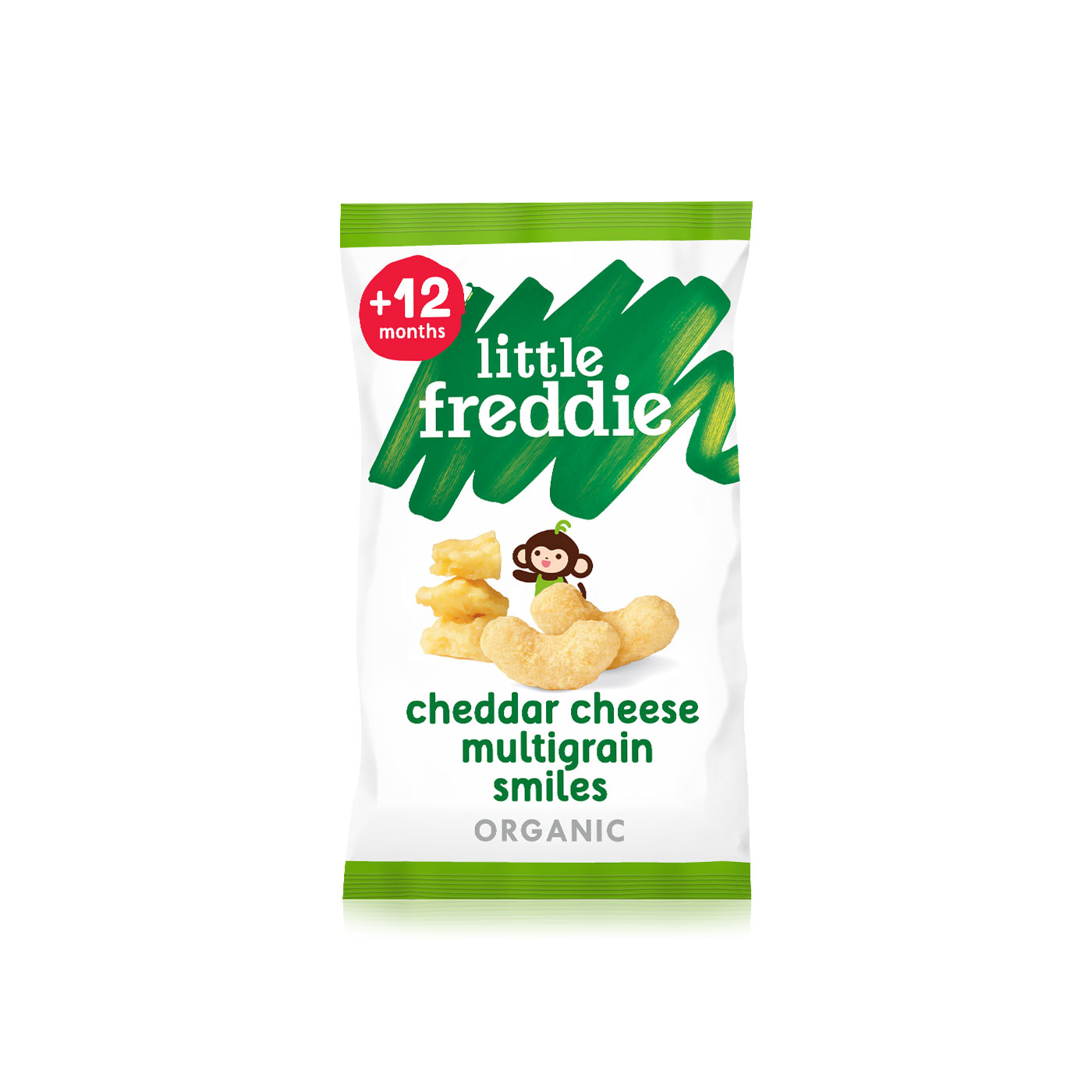 Little Freddie Organic Cheddar Cheese, Chickpea and Quinoa Smiles 44g