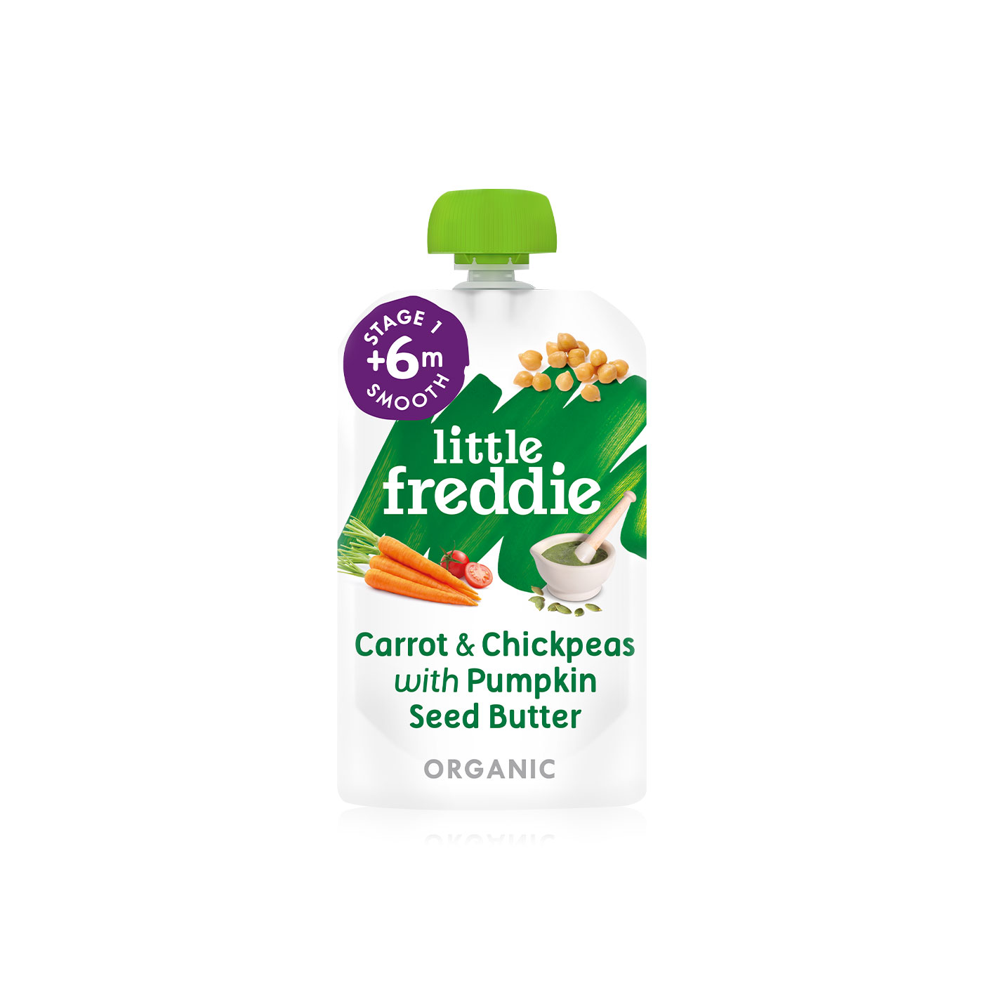 Little Freddie Carrot and Chickpeas with Pumpkin Seed Butter Pouch 120g