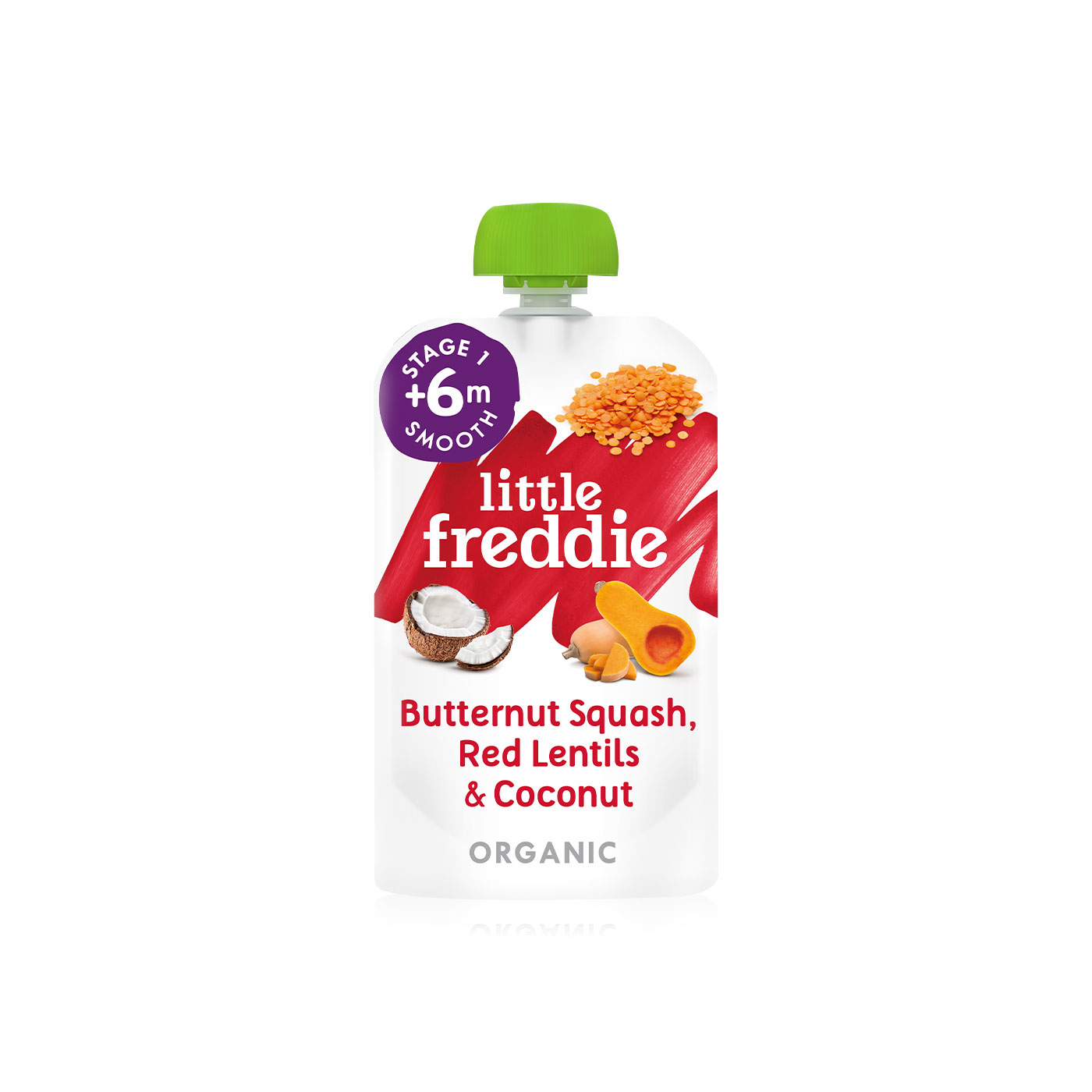 Little Freddie Butternut Squash, Red Lentils and Coconut Pouch 120g