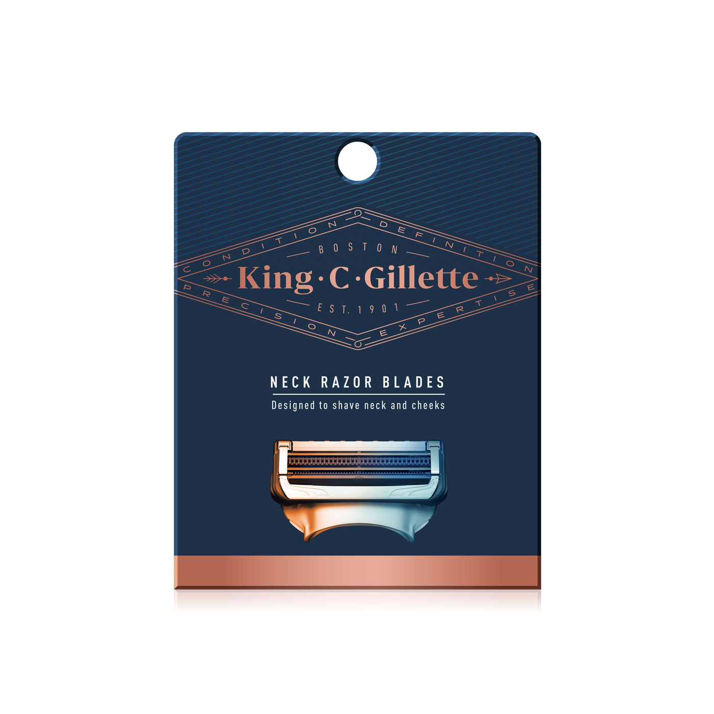 King C. Gillette Neck Razor Blades x 3