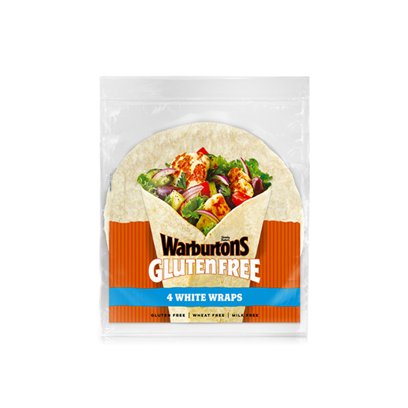 Warburtons Gluten Free white wraps x4 180g Spinneys UAE