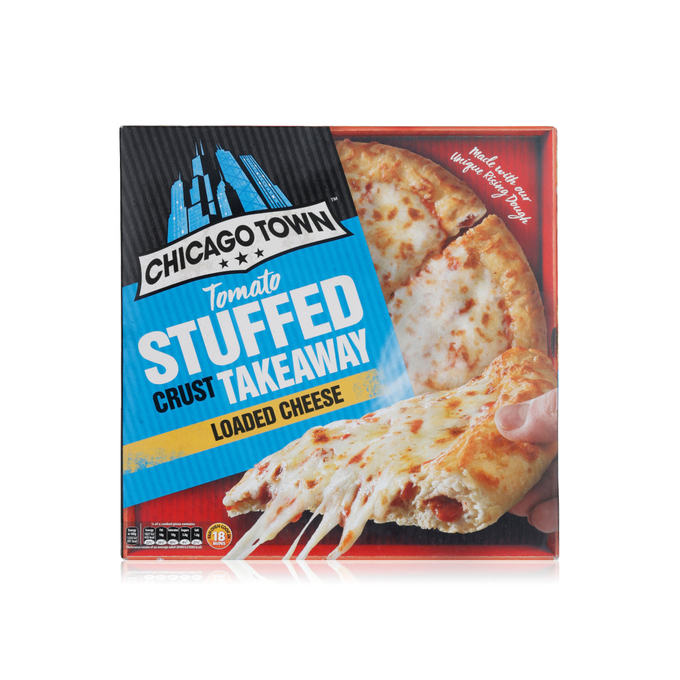 Chicago Town Frozen Loaded Cheese Pizza With Stuffed Tomato Crust 630G