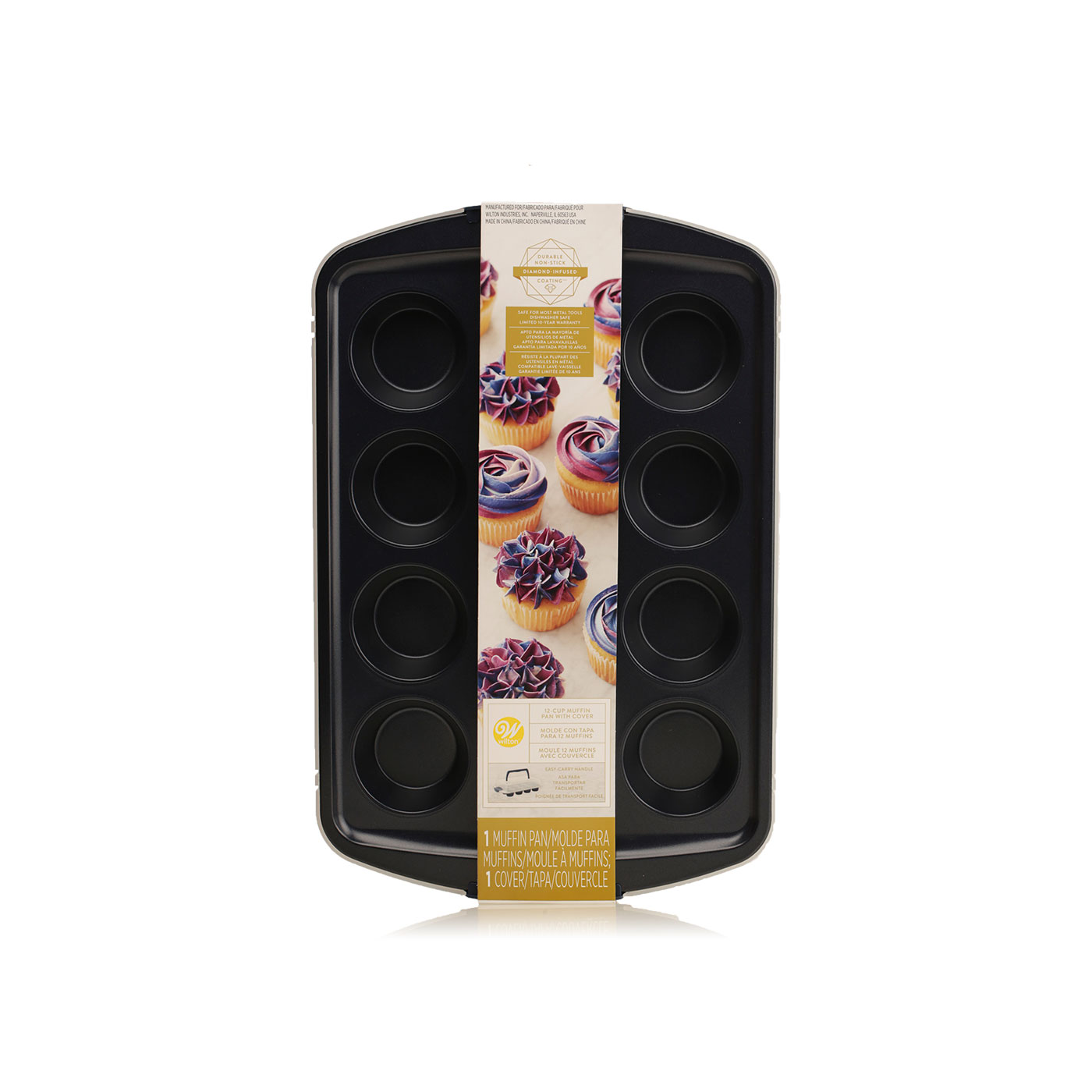 Wilton muffin pan with lid 12 cavs Spinneys UAE