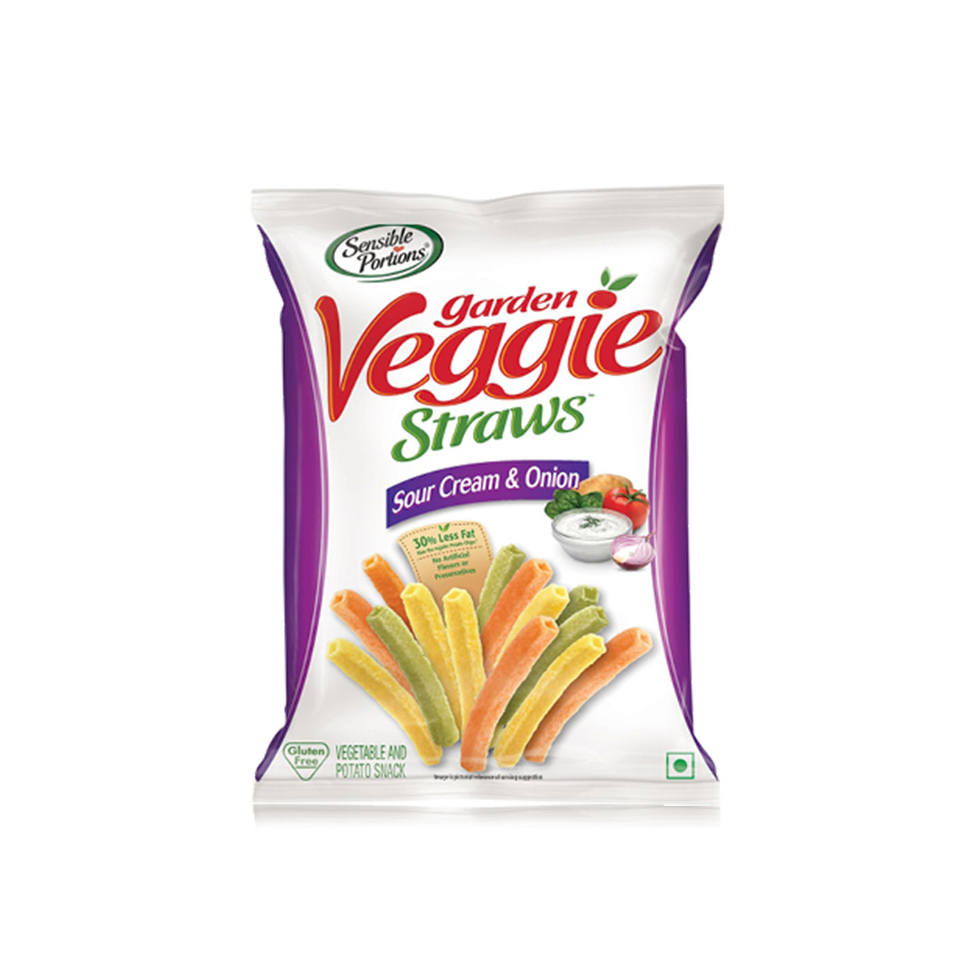 Sensible Portions Garden Veggie Straws Sour Cream & Onion120g