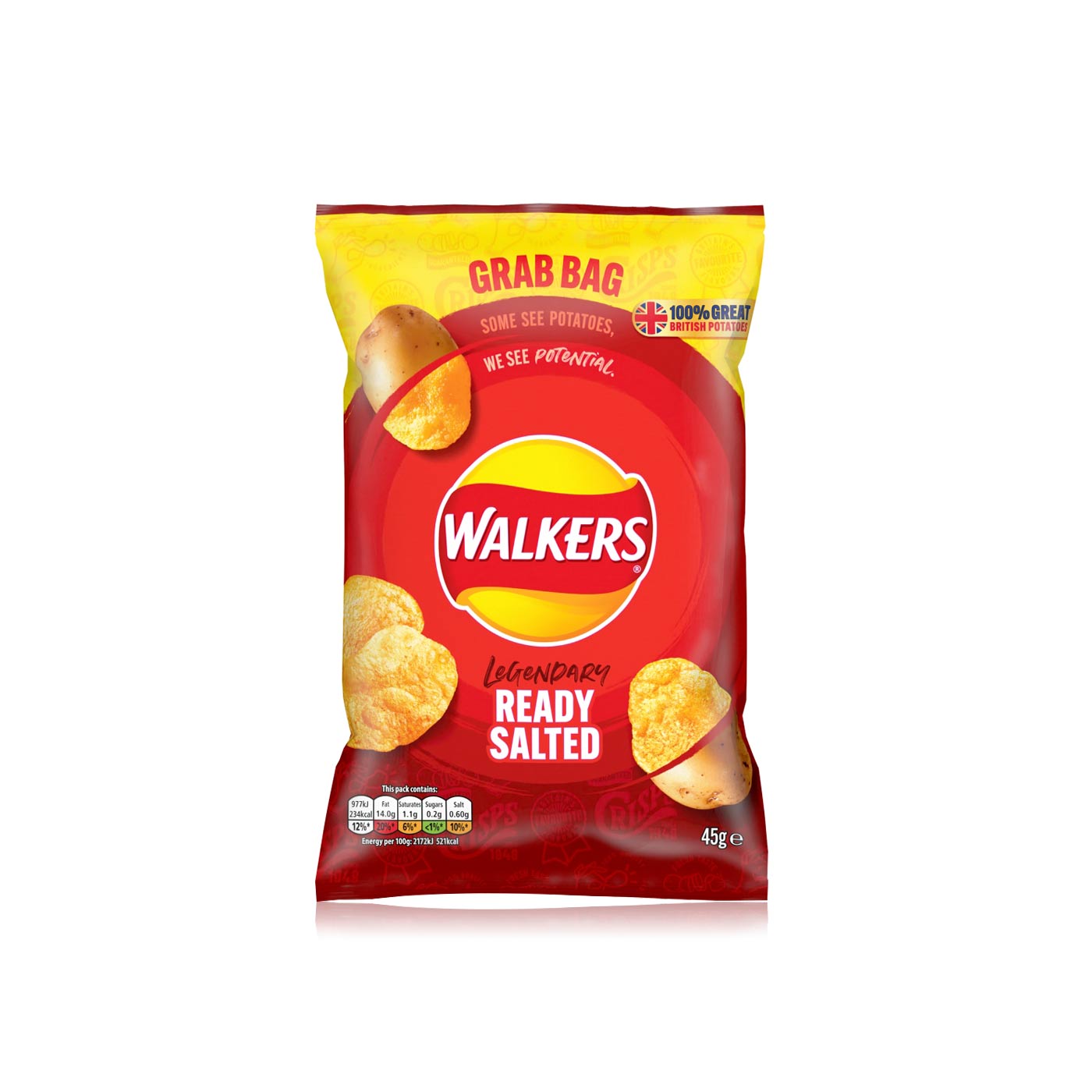 Walkers ready salted crisps grab bag 45g Spinneys UAE