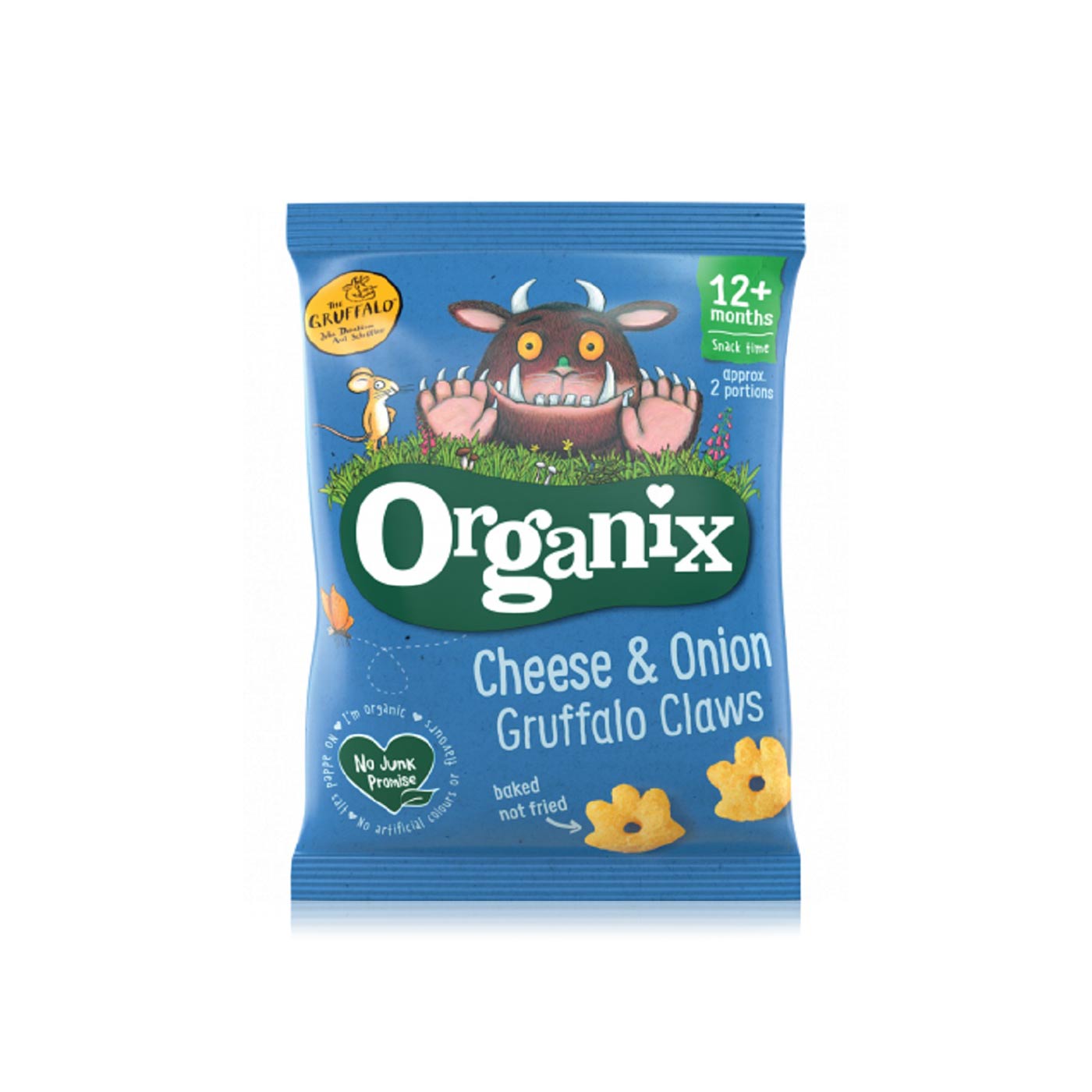 Organix Gruffalo Claws Cheese & Onion 4 x 15g