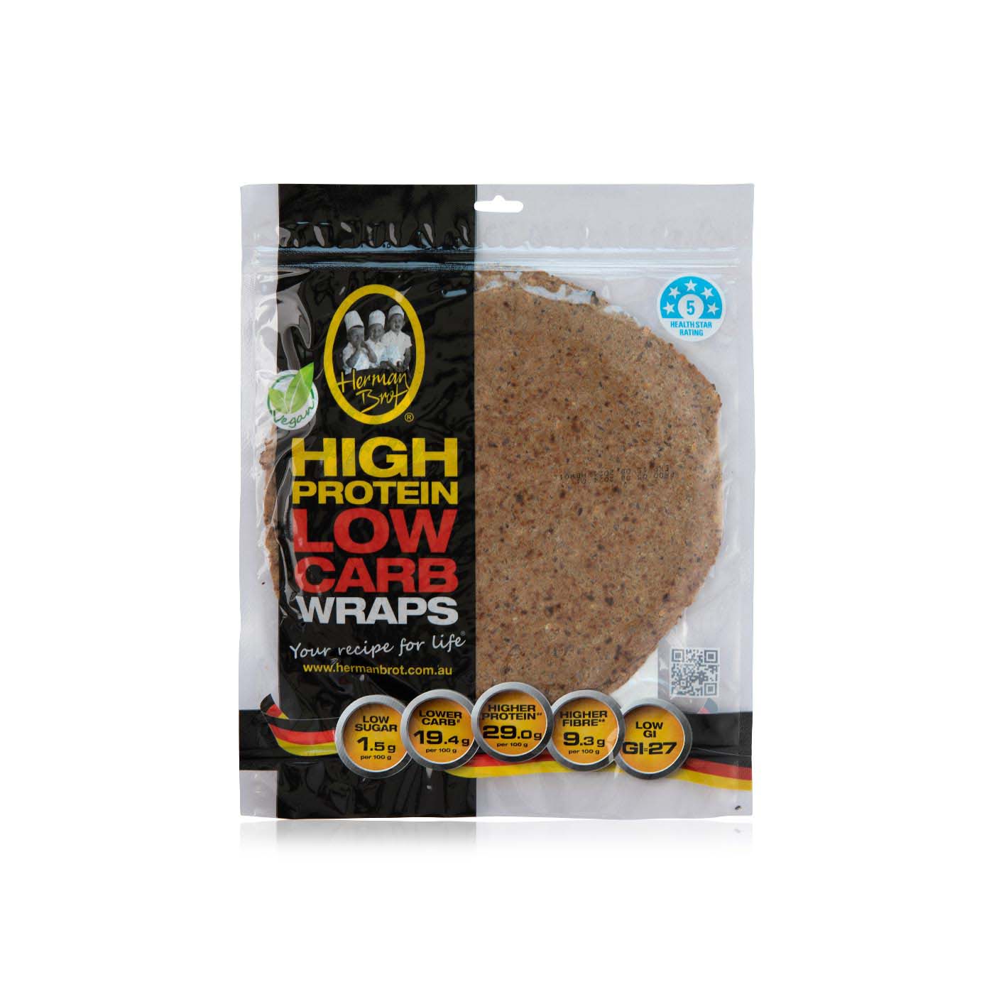 Herman Brot Lower Carb Wraps