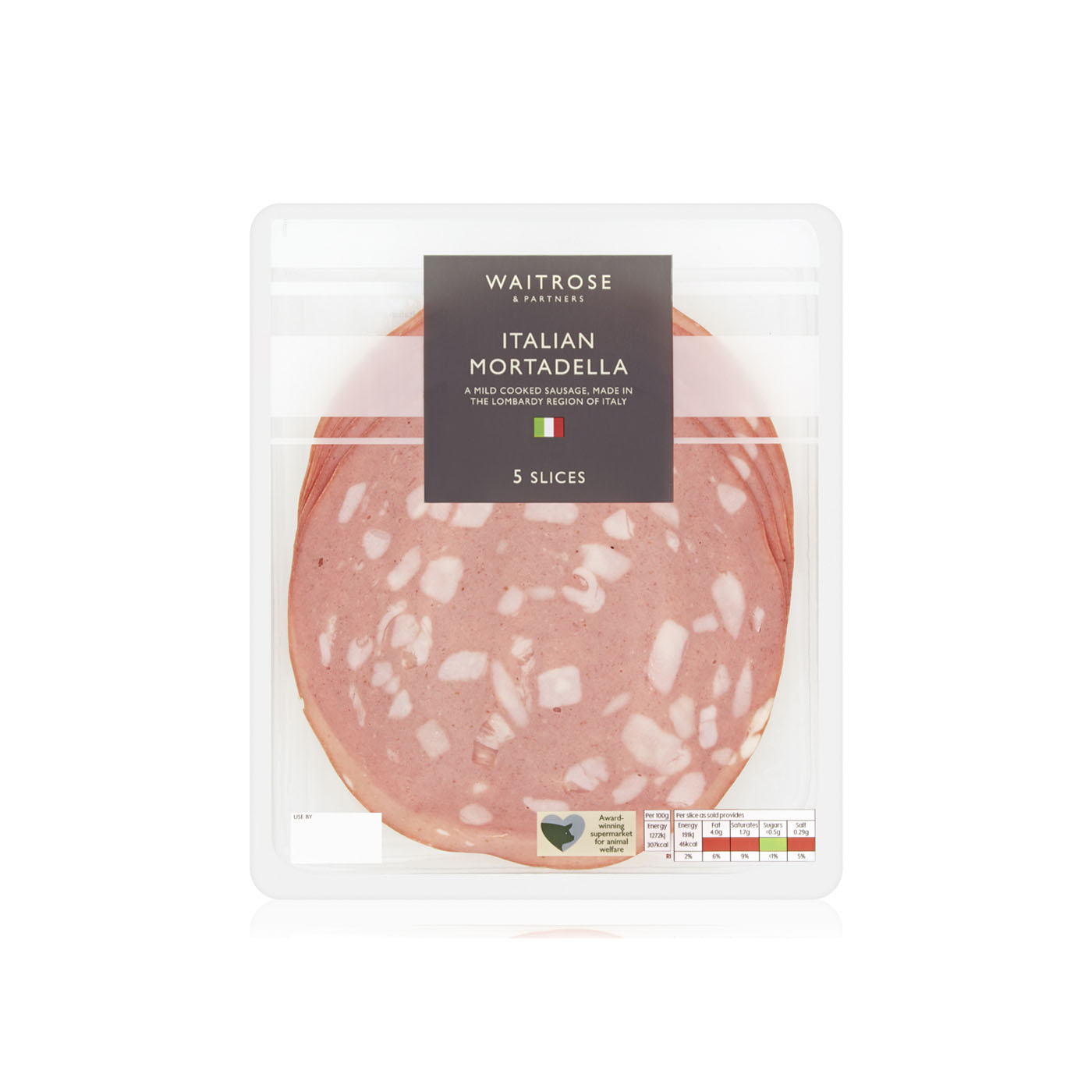 Waitrose Italian Mortadella 5 Slices 75g