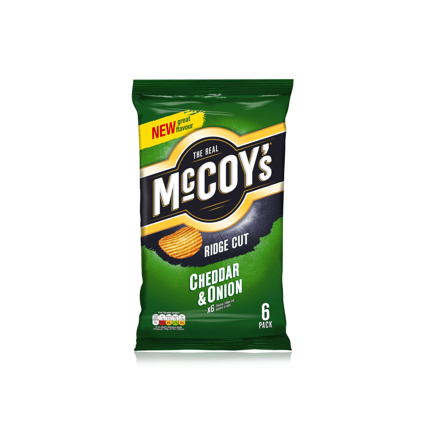 The Real Mccoy's Cheddar & Onion 6 x 25g