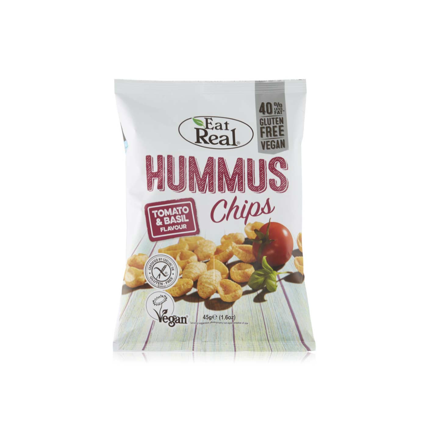 Eat Real Tomato & Basil Hummus Chips 45g