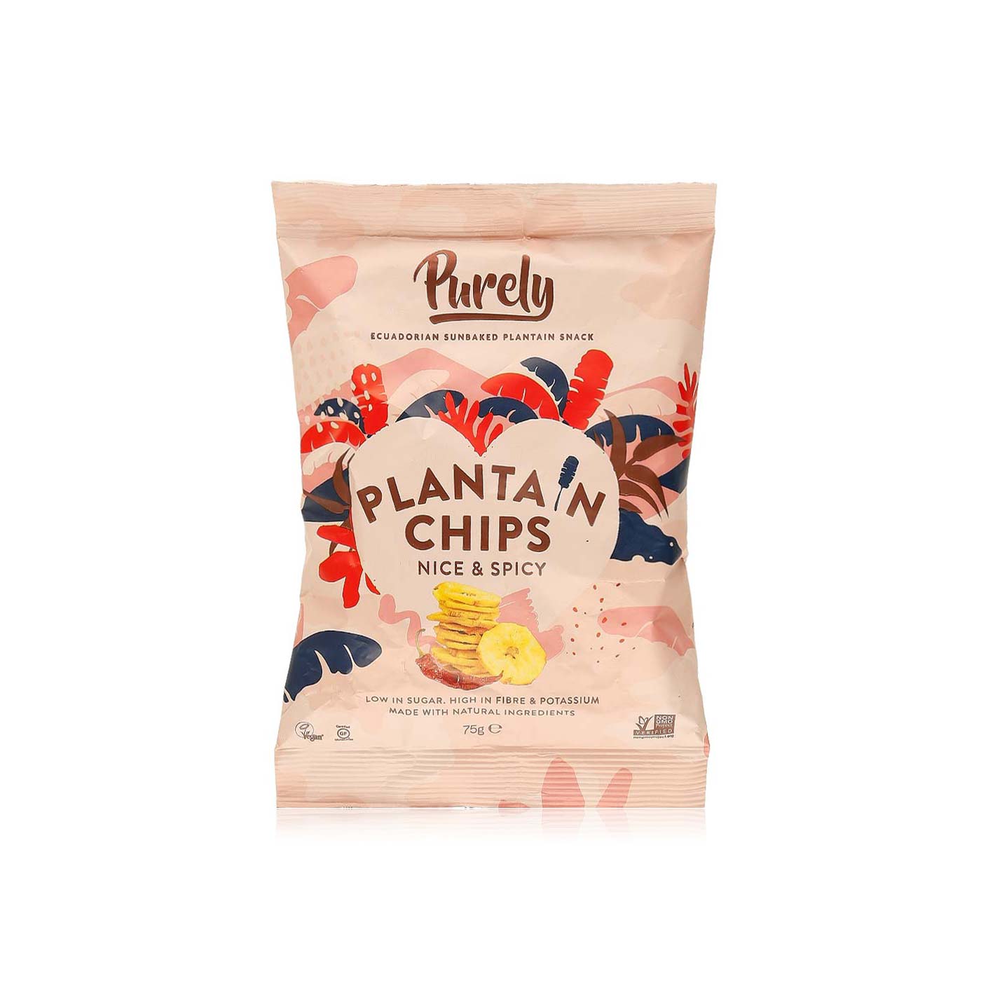 Purely Plantain Chips Nice and Spicy 75g
