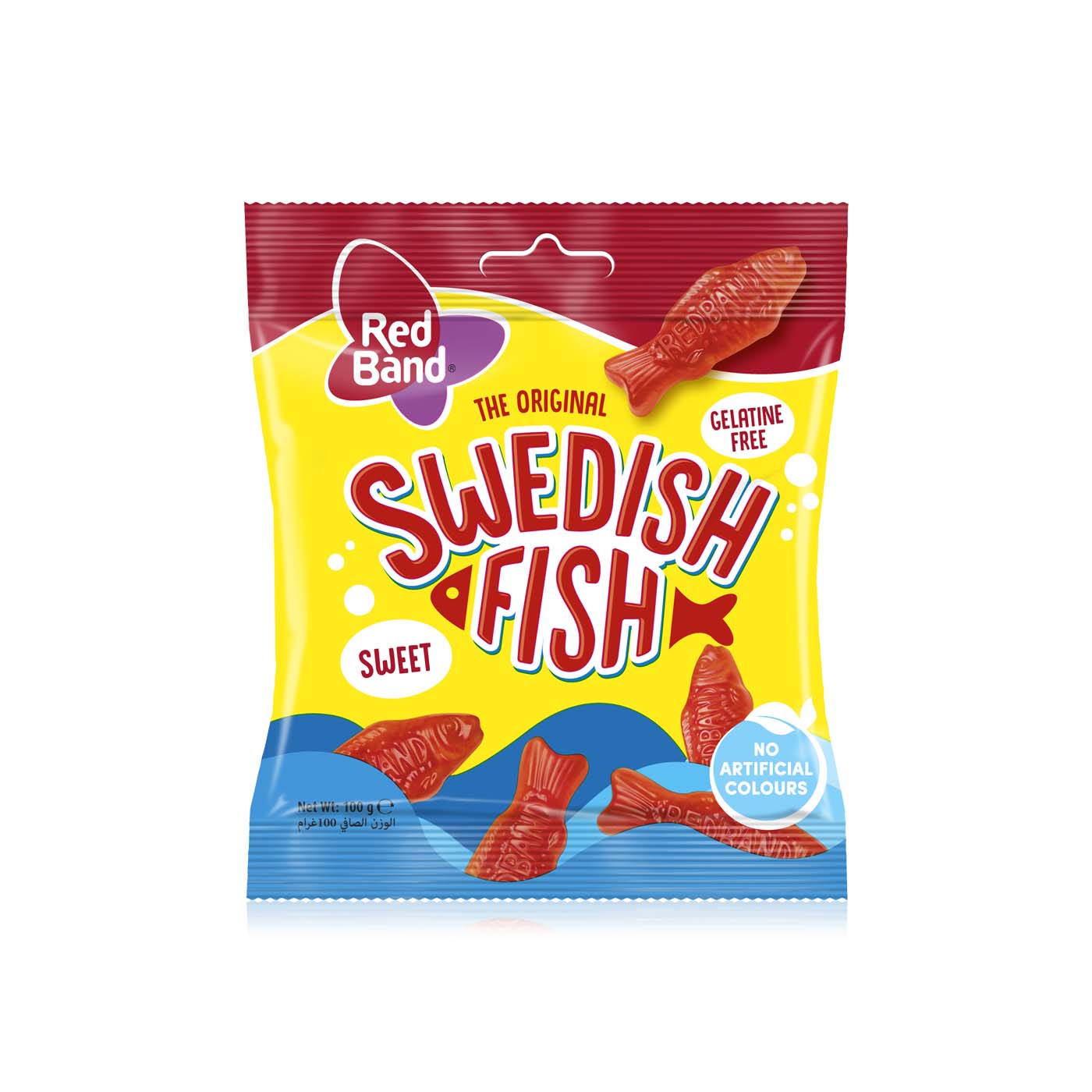 Red Band The Original Swedish Fish gummy candy 100g - Spinneys UAE