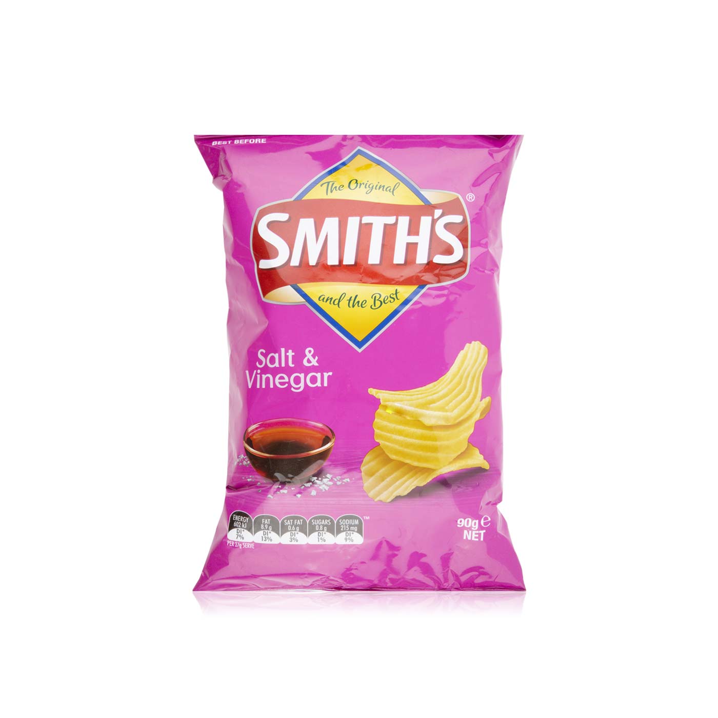 Smith's Crinkle Cut Salt and Vinegar Crisps 90g