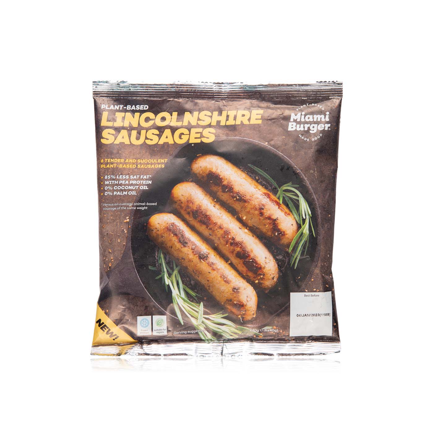 Miami Burger Frozen Plant-Based Lincolnshire Sausages 240G