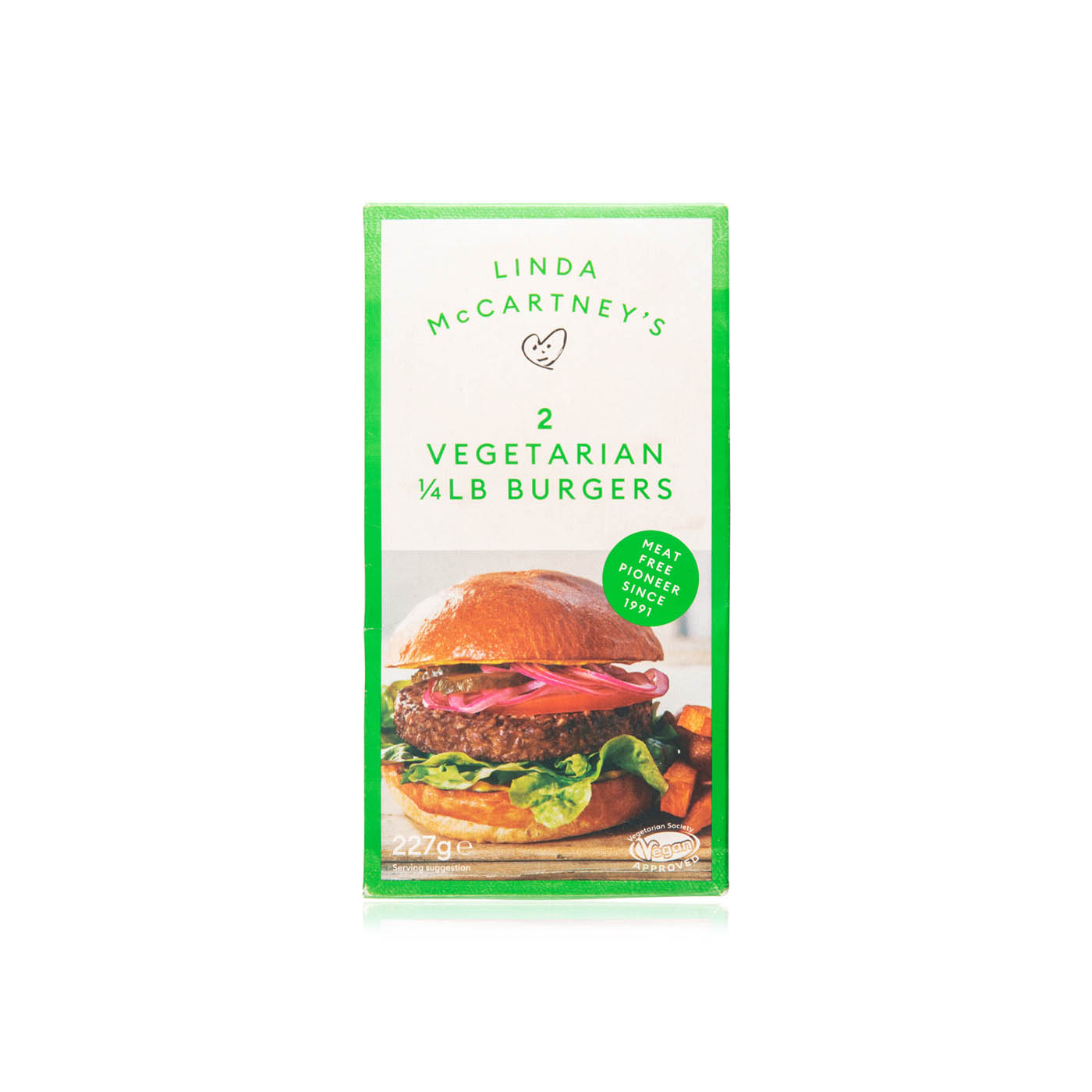 Linda McCartney Frozen 2 Vegetarian Quarter Pounder Burgers 227G
