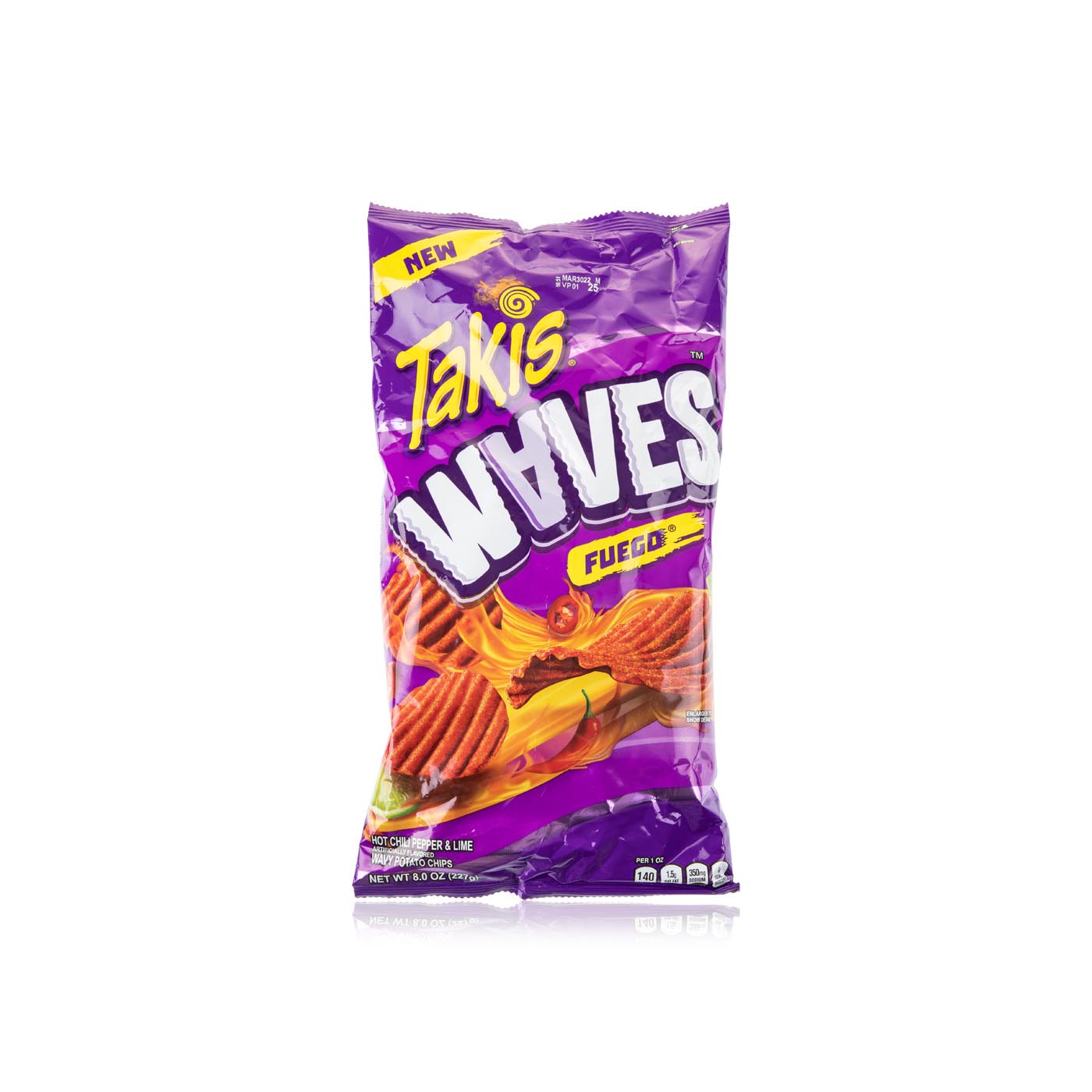 Takis Waves Fuego Hot Chilli Pepper & Lime 227g