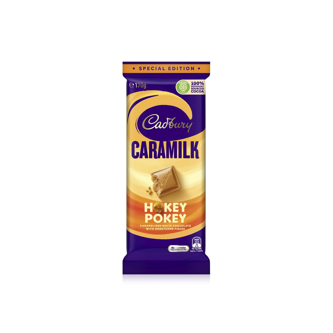 Cadbury Caramilk Hokey Pokey Chocolate Bar 170g