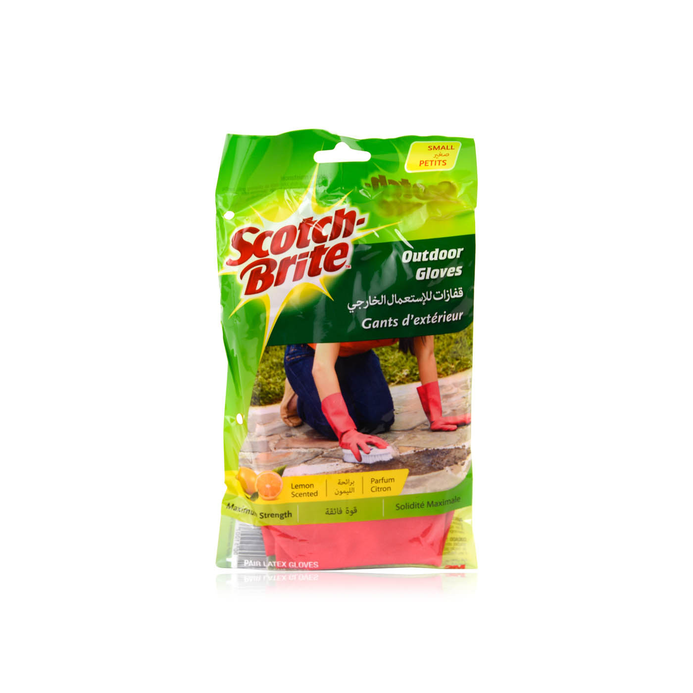 Scotch Brite Maximum Strength Lemon-Scented Outdoor Gloves Small