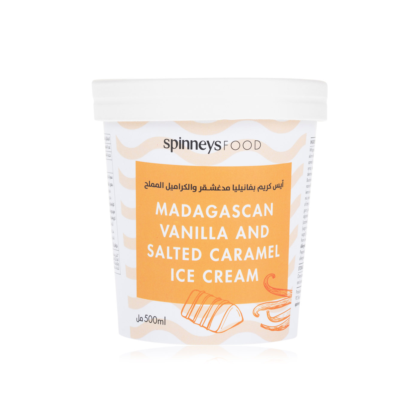 Spinneysfood Madagascan Vanilla And Salted Caramel Ice Cream 500ml