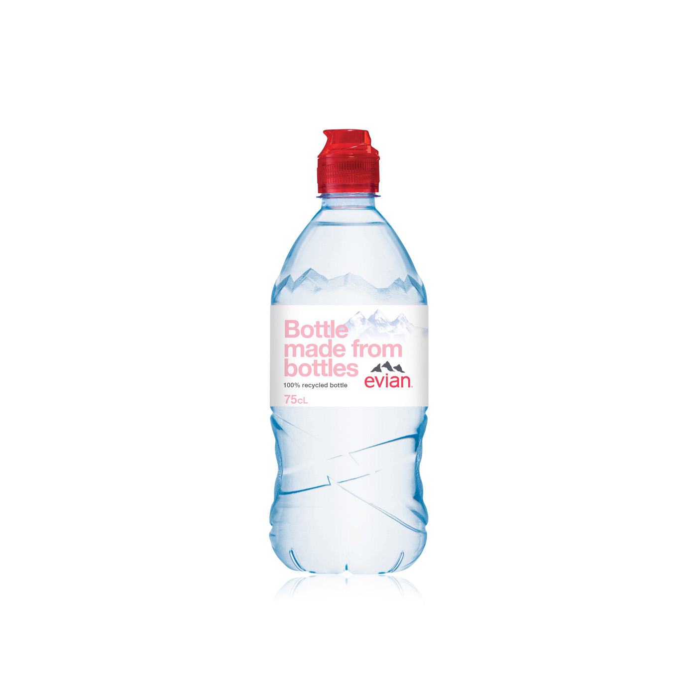 Evian natural mineral water with sports cap 750ml Spinneys UAE