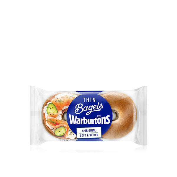 Warburtons Original Thin Bagels x 6 300g