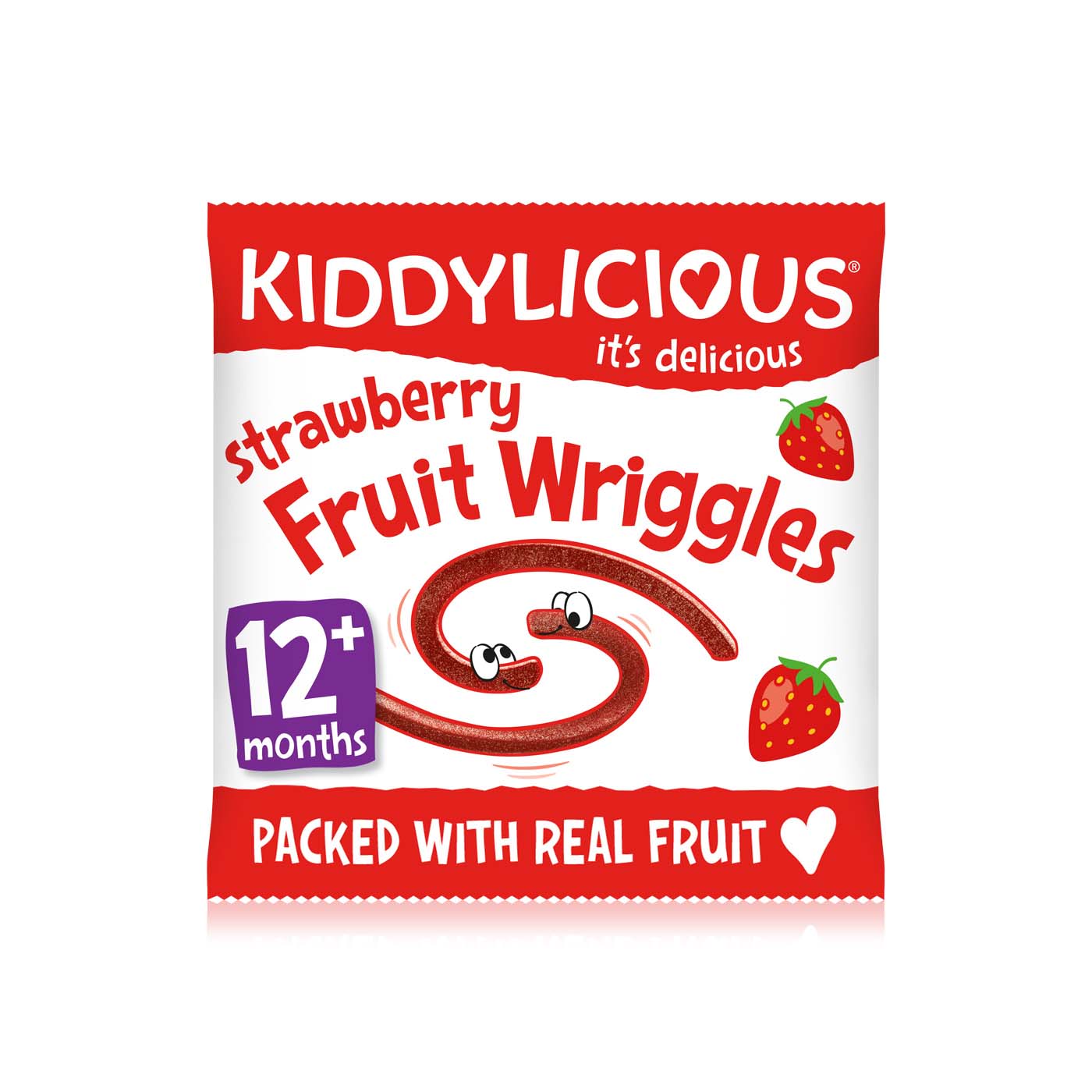 Kiddylicious Strawberry Fruit Wriggles 12g