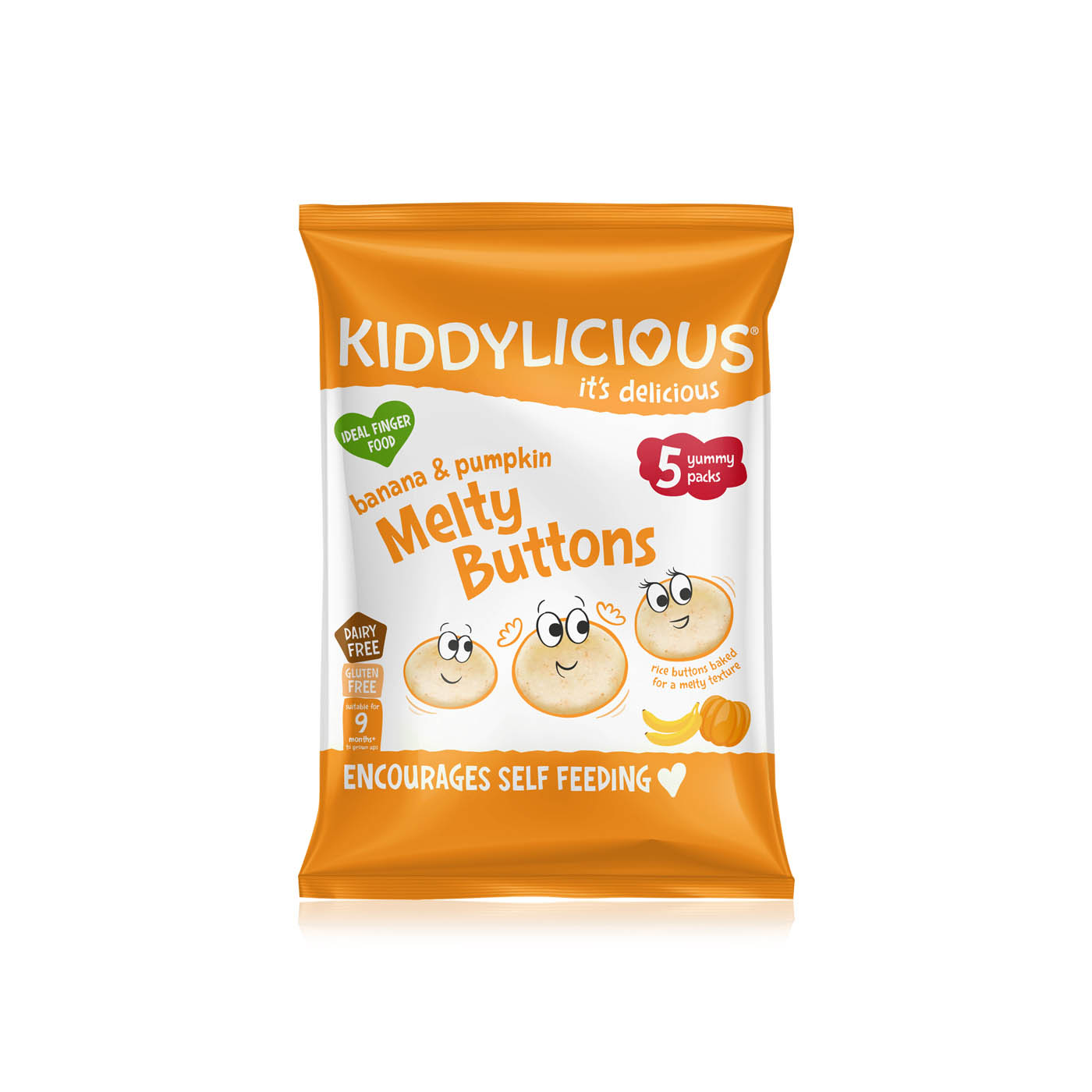 Kiddylicious Banana Pumpkin Melty Buttons 30g