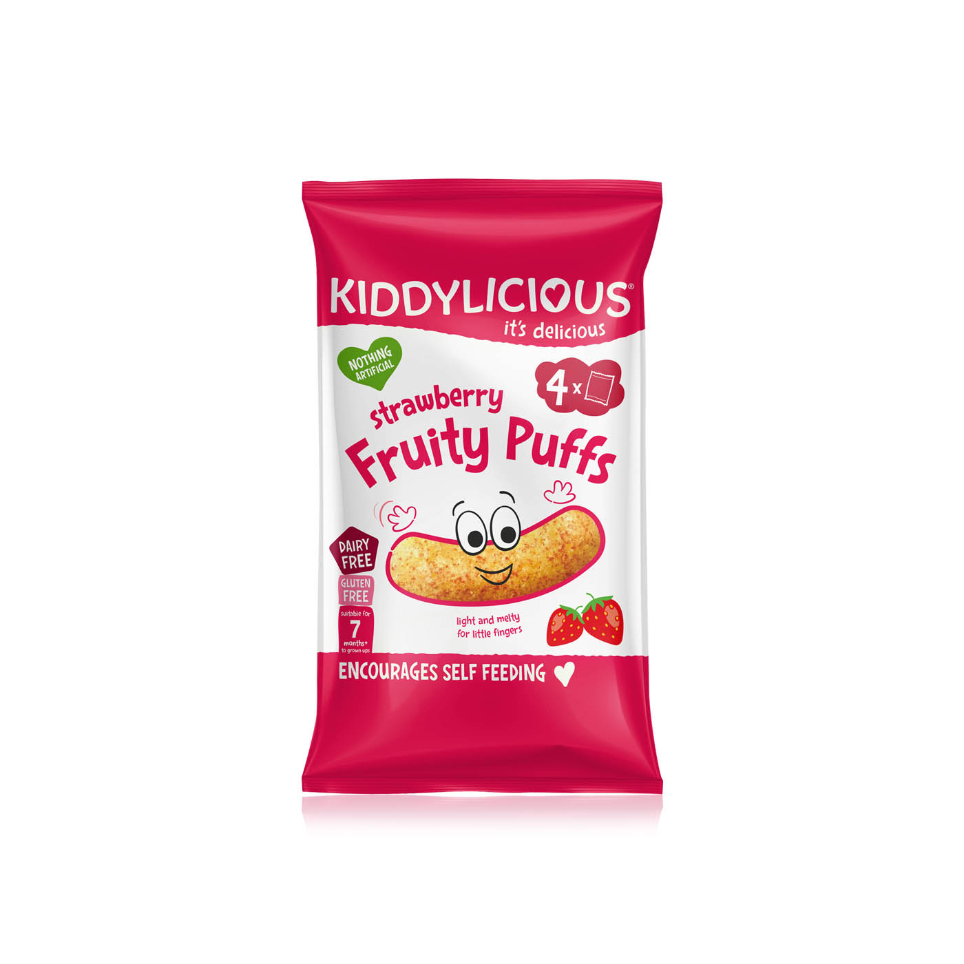 Kiddylicious Strawberry Fruity Puffs Multipack 40g
