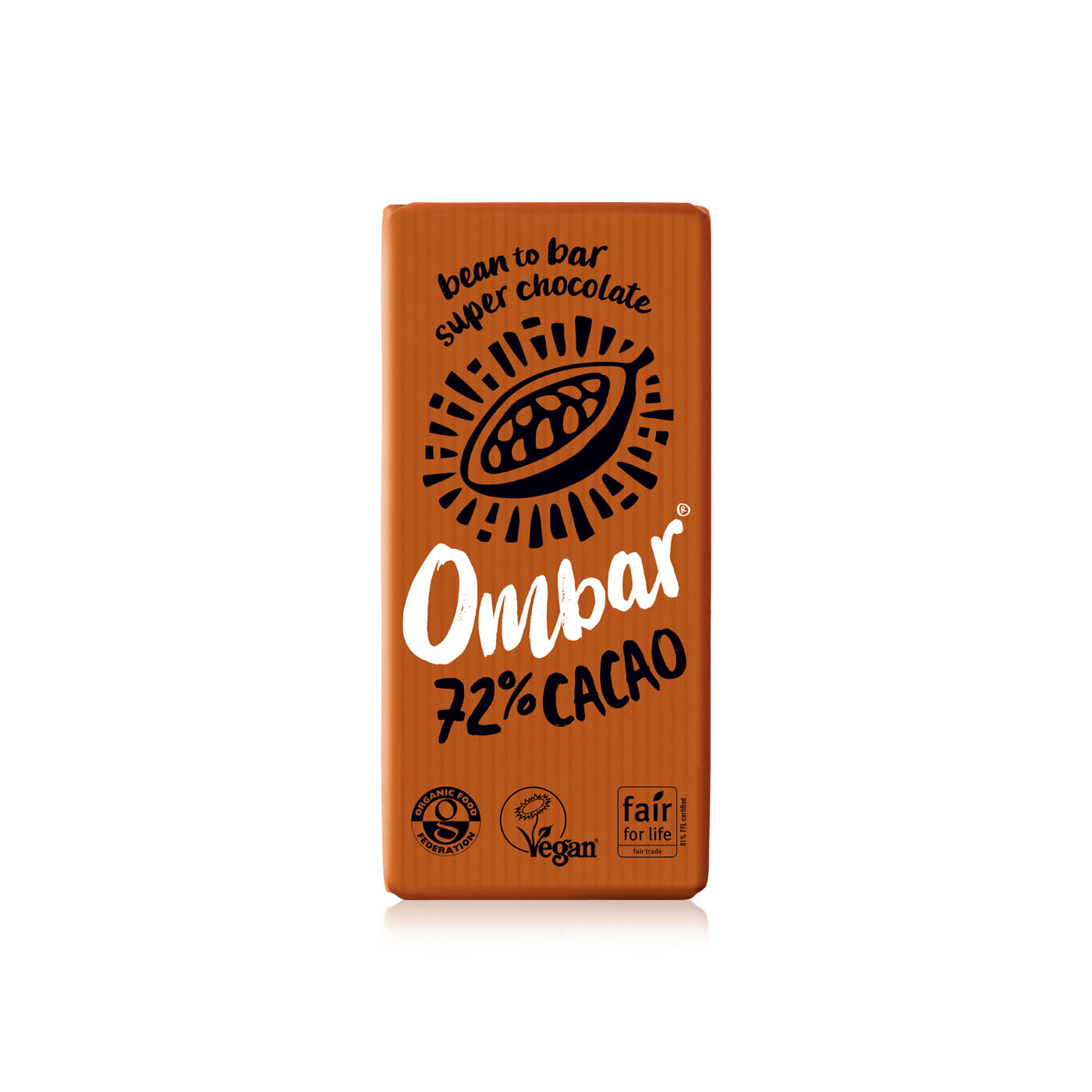 Ombar Vegan 72% Cacao Chocolate Bar 70g