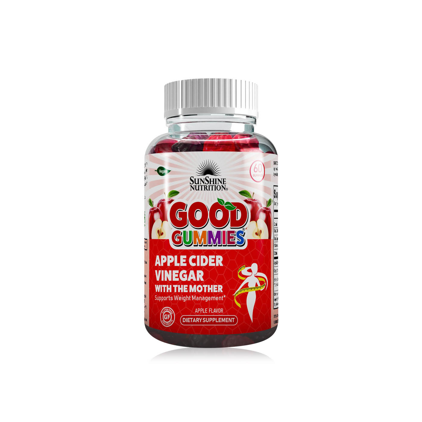Sunshine Nutrition Good Gummies Apple Cider Vinegar 60's