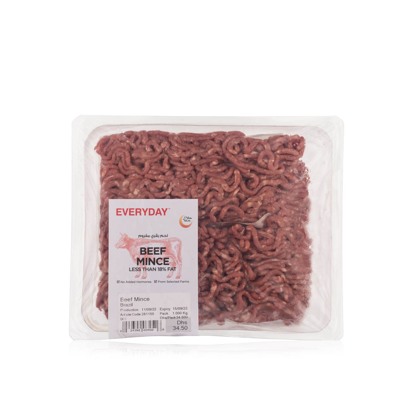 Everyday 18% Beef Mince 1kg