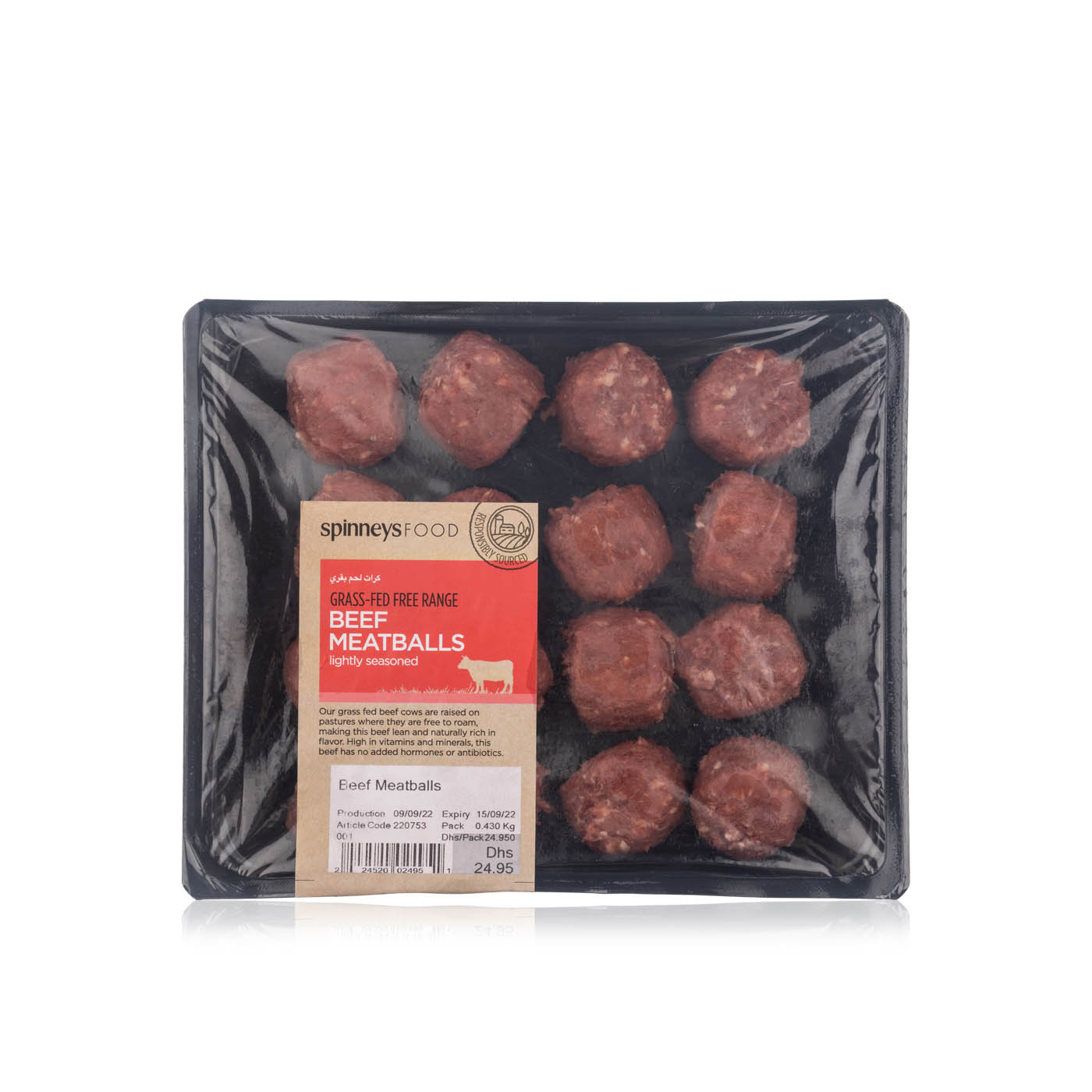 Spinneysfood Beef Meatballs 430g