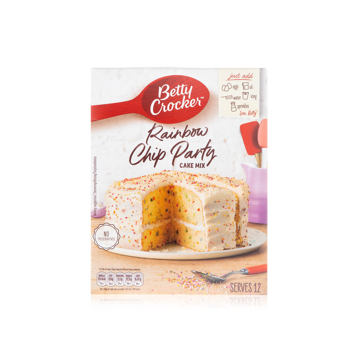 Betty Crocker rainbow chip cake mix 425g - Spinneys UAE