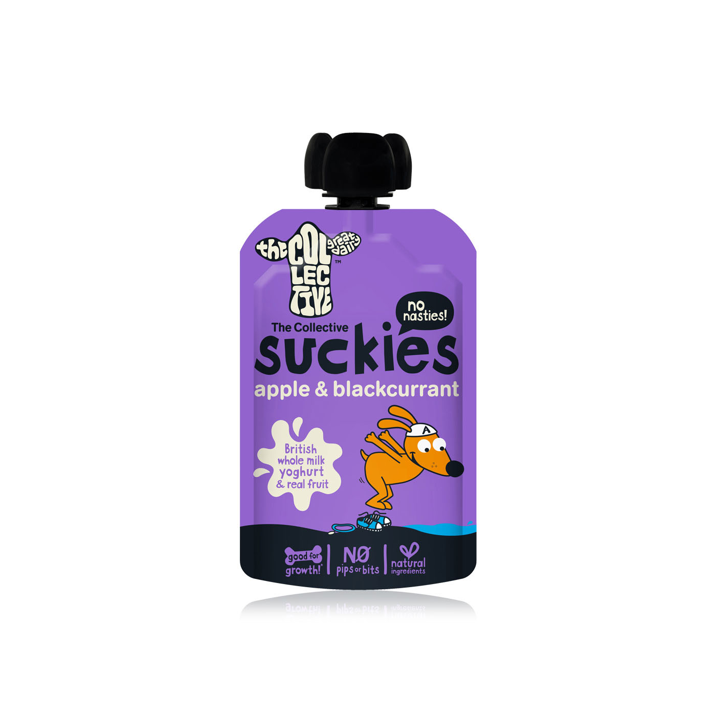 The Collective Dairy Suckies Apple and Blackcurrant Kids Yoghurt Pouch 90g