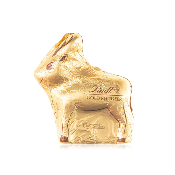 Lindt milk chocolate gold reindeer 100g Spinneys UAE
