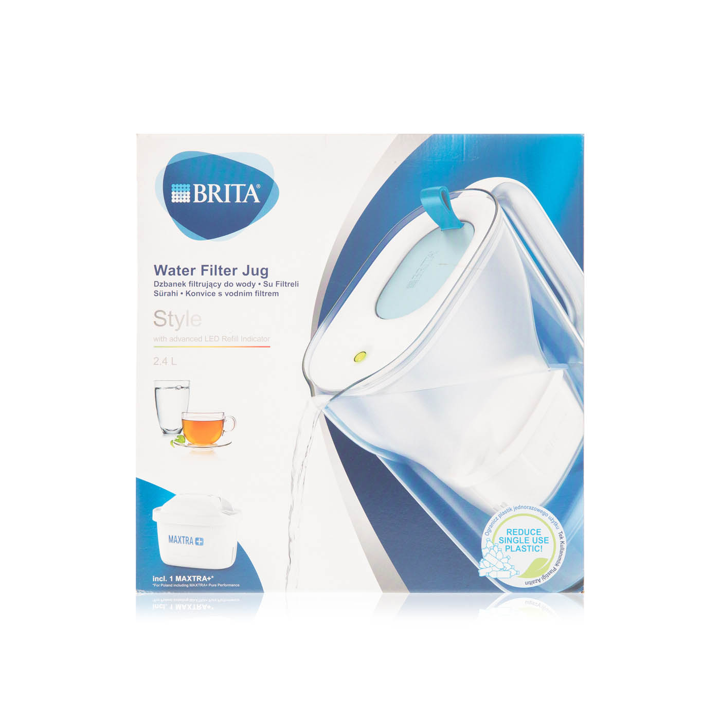 Brita Style Water Filter Jug Blue 2.4l Spinneys UAE