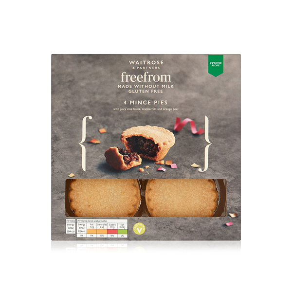 Waitrose Free from Gluten-Free Mince Pies 4s 220g